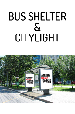 Bus-shelter and citylight pentru publicitate outdoor